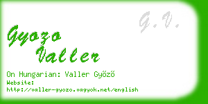 gyozo valler business card