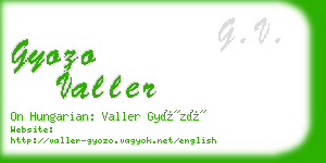 gyozo valler business card